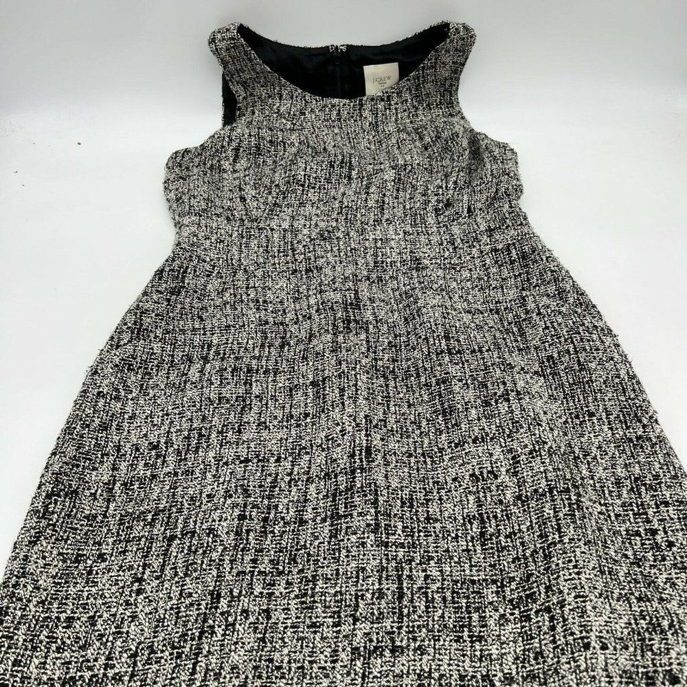J. Crew Factory Black and White Tweed Midi Dress